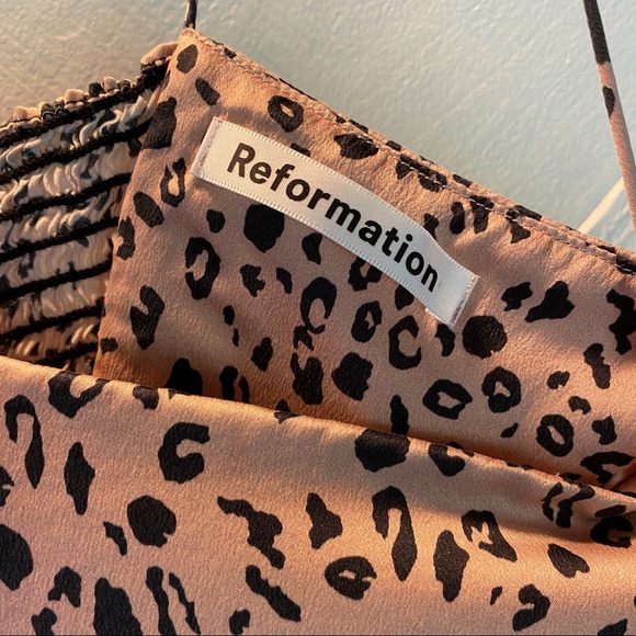Reformation Kosta pink leopard print mini dress - Picture 7 of 10